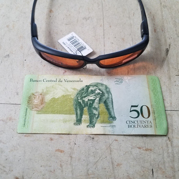 Orange Lens Sunglasses 50 Venezuela bolivar currency exchange note Glasses BA - Picture 2 of 16